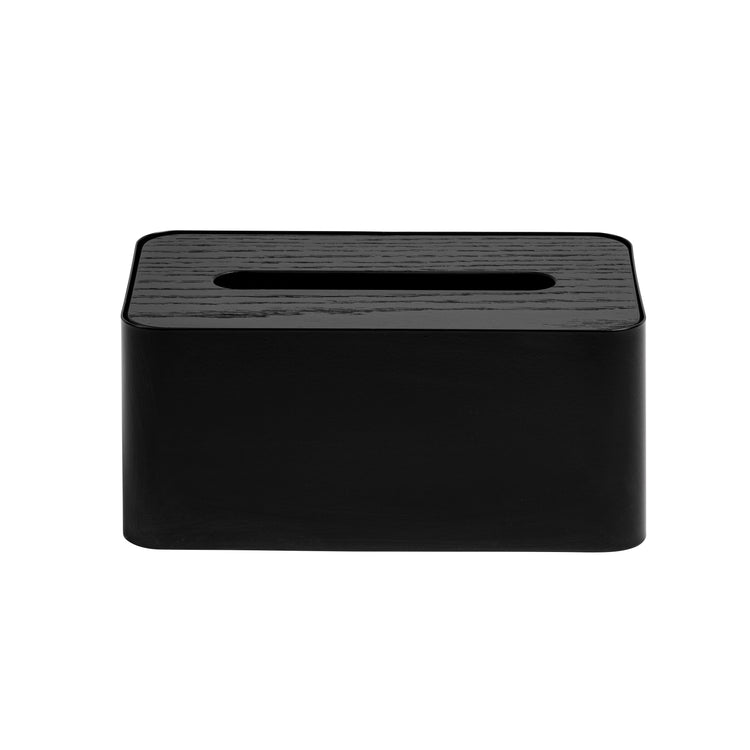 Oku Wooden Square Tissue Box - Black, CITTA, NZ Stockist